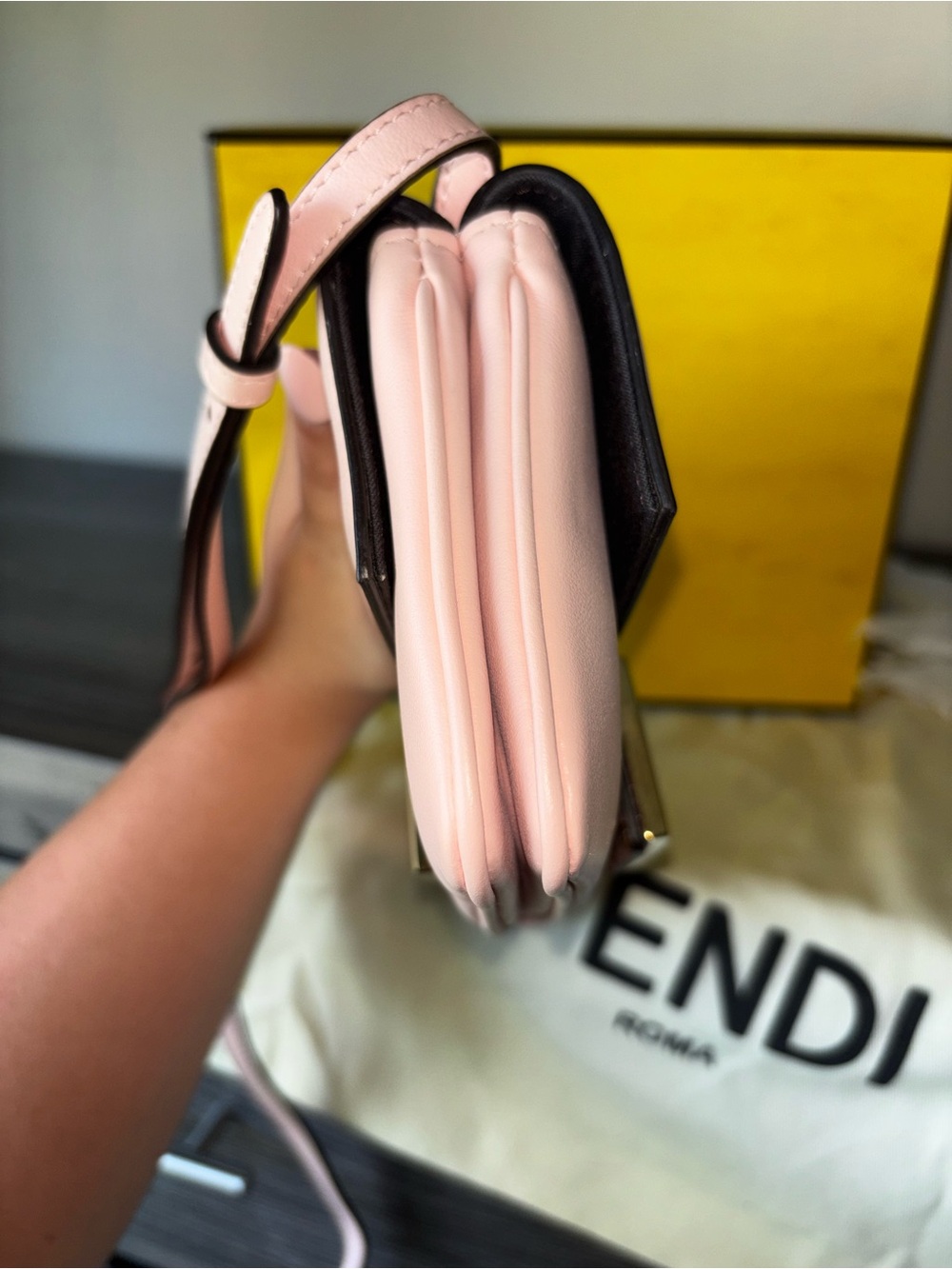 Fendi Pink Baguette Shoulder Bag Full Set - Picture 10 of 16